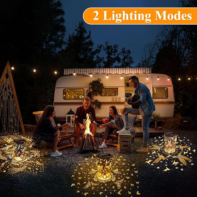 Solar Butterfly Lanterns, Yard Hanging LED Decor
