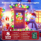 Christmas Fairy Lights 2-Pack, 33ft 100 LED Battery Twinkle Lights