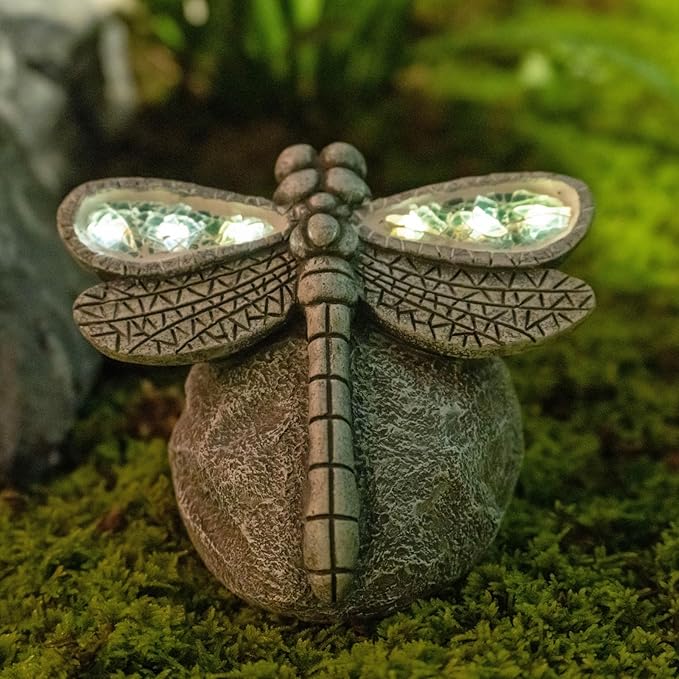 Solar Dragonfly Statue Light, Yard Decor