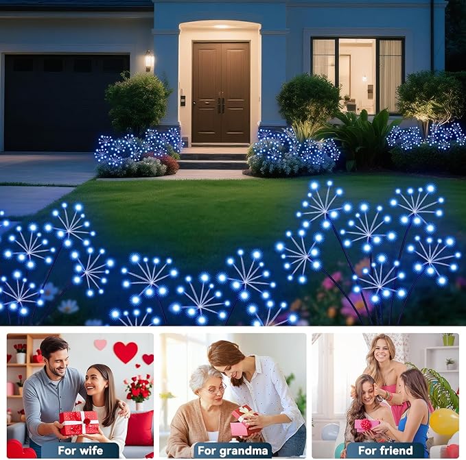 Solar Driveway Path Lights 2-Pack, Waterproof