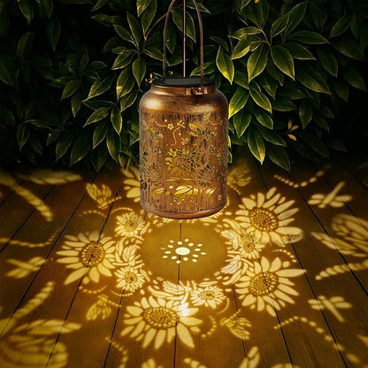 Sunflower Solar Lantern, Chrismas Gifts, Outdoor Waterproof LED Decorative Garden Lights for Lawn, Landscape, Patio, Porch Hanging Solar Lights for Women, Ladies, Mom, Grandma