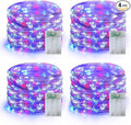 4-Pack 16ft LED Patio String Lights, Waterproof Outdoor