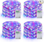4-Pack 16ft LED Patio String Lights, Waterproof Outdoor