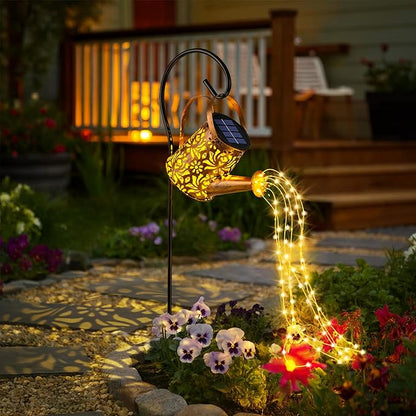 Solar Lights Outdoor Decor, Perfect Gardening Gift for Mom Women Grandma, Thoughtful Birthday Present, Hanging Lanterns Watering Can Lights for Garden, Yard, Porch, Patio Backyard Decoration