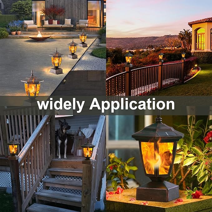 Outdoor Post Lighting Fixture, Bronze Weatherproof Post Light
