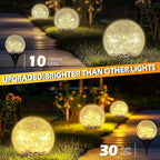 Warm White Solar Pathway Lights 2-Pack, Garden LED