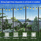 4-Pack 10ft LED Patio String Lights, Waterproof Outdoor