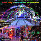 2-Pack 50 LED Christmas Twinkle Lights, Waterproof for Yard