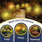 2-Pack Solar Pathway Lights, Waterproof LED Walkway Lights