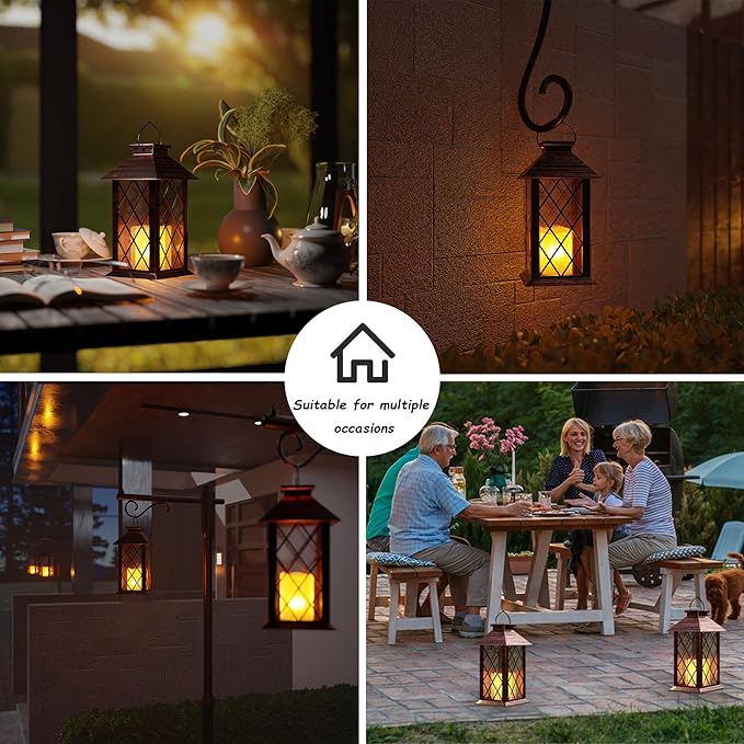 Courtyard Solar Porch Lanterns, Charming Waterproof LED