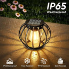 Solar Courtyard Lanterns 2-Pack, Patio Hanging LED Decor