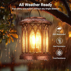 4-Pack Classic Backyard Solar Lanterns for Yard, Waterproof LED