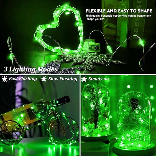 100-Pack Christmas LED String Lights, Waterproof Timer Lights