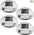 4-Pack Solar Fence Lights, Warm White Waterproof LED