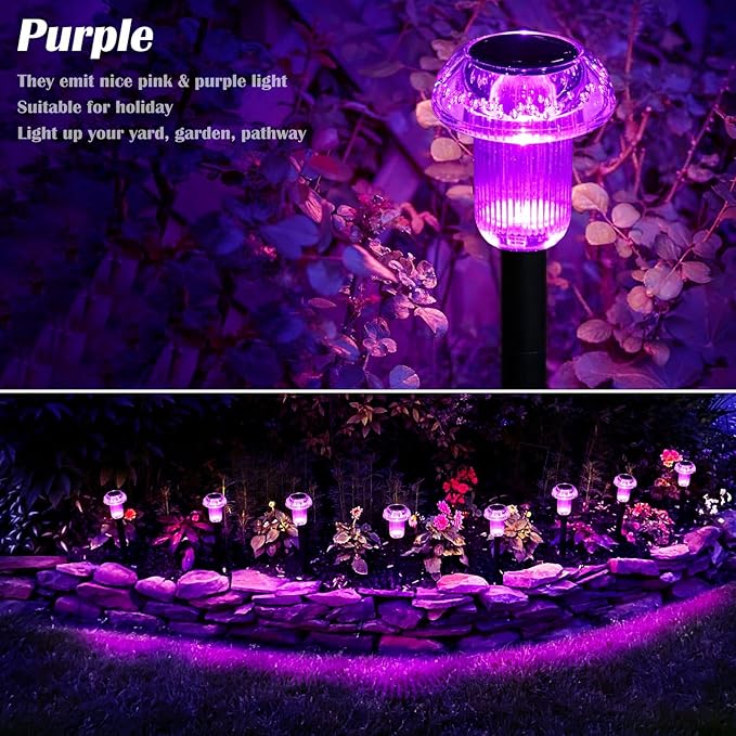 8-Pack Solar Path Lights, Outdoor Garden LED