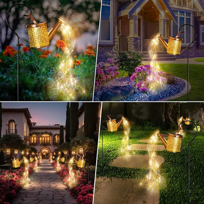 Solar Garden Light, Solar Watering Can Lights for Outside, Decorative Yard Light with Hook, Perfect Garden Gift for Mom Grandma Women