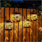 Bear Solar Yard Lanterns, Rustic Waterproof LED