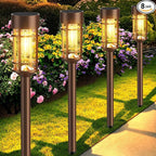 8-Pack Solar Path Lights, Outdoor Yard LED
