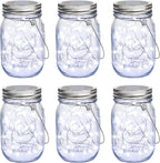 6-Pack Outdoor String Lights, Cool White Waterproof LED