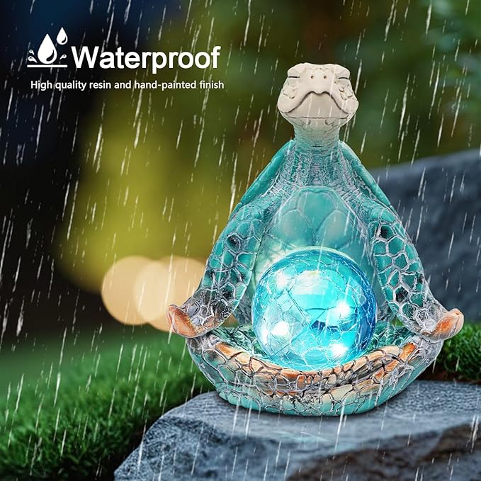 Turtle Solar Lawn Figurine Light, Waterproof