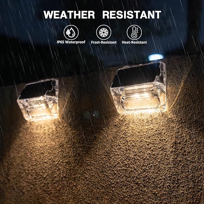 16-Pack Warm White Patio Solar Lights, Waterproof LED