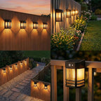 4-Pack Solar Deck Lights, Waterproof LED
