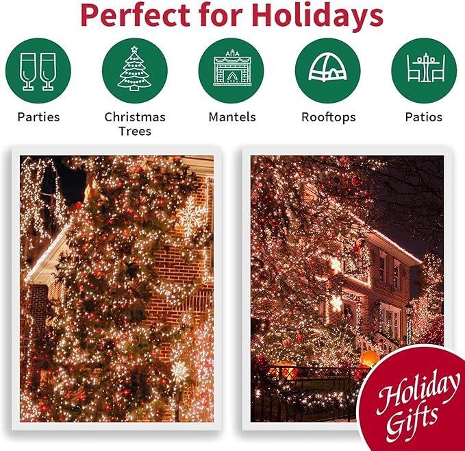 LAMPHOME 100 Count Red Clear Valentine Lights, Connectable 20ft Valentine Room Lights, Plug in Christmas String Light Indoor Outdoor for Christmas Bedroom Valentines Party Galentine's Day Decoration