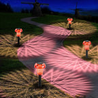 Red Solar Pathway Lights 4-Pack, Walkway LED