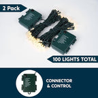 Battery Christmas Lights, 31.4ft Warm White Twinkle