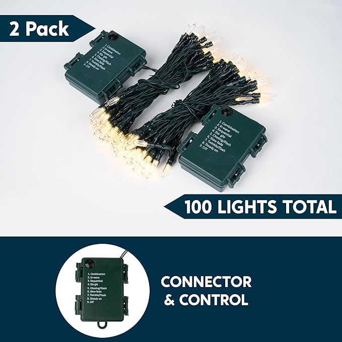 Battery Christmas Lights, 31.4ft Warm White Twinkle