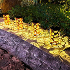 Butterfly Solar Porch Lanterns, Metal Waterproof LED
