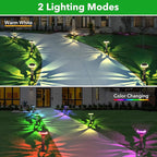 6-Pack Solar Pathway Lights, Waterproof LED Yard Lights