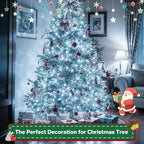 2-Pack 33ft Christmas LED String Lights, Waterproof Timer Lights