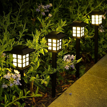 SOLPEX Solar Outdoor Lights,12 Pack Solar Path Lights, Walkway Lights Outdoor, Garden Light, Solar-Powered Pathway Waterproof for Garden, Yard, Landscape and Driveway(Warm White)