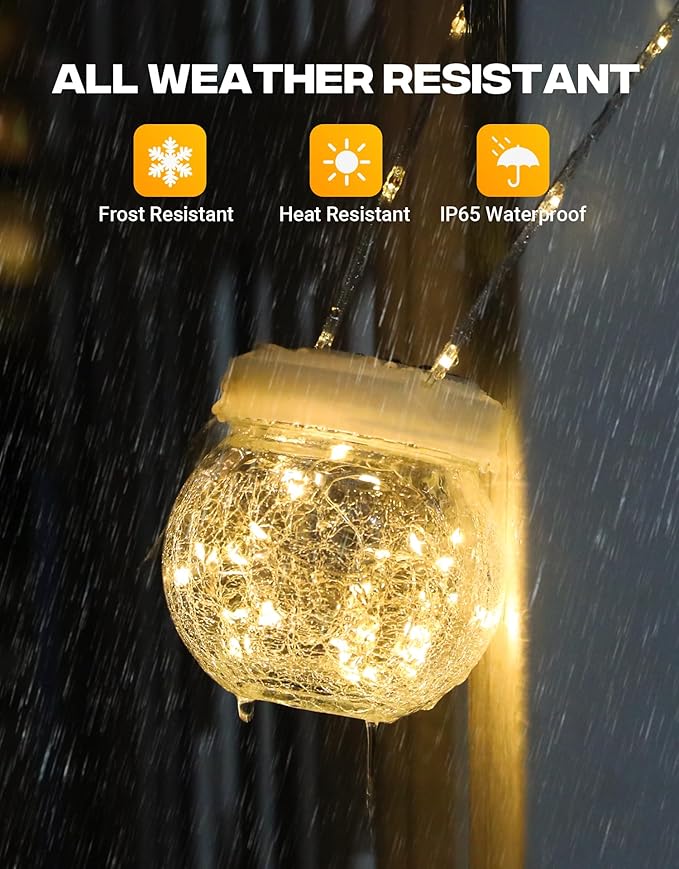 Decorative Globe Solar Lanterns for Porch, Waterproof LED