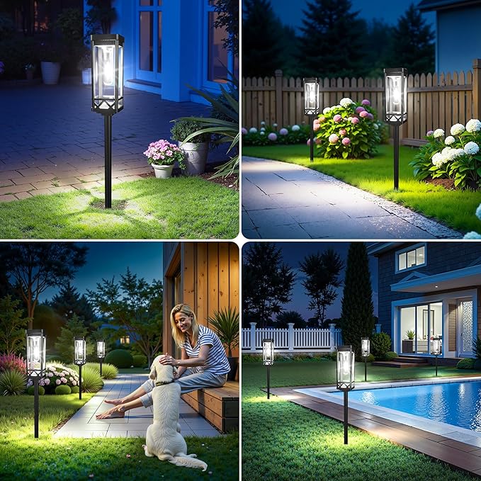 Solar Yard Path Lights 2-Pack, Waterproof