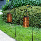 4-Pack Backyard Solar Porch Lanterns, Classic Waterproof LED