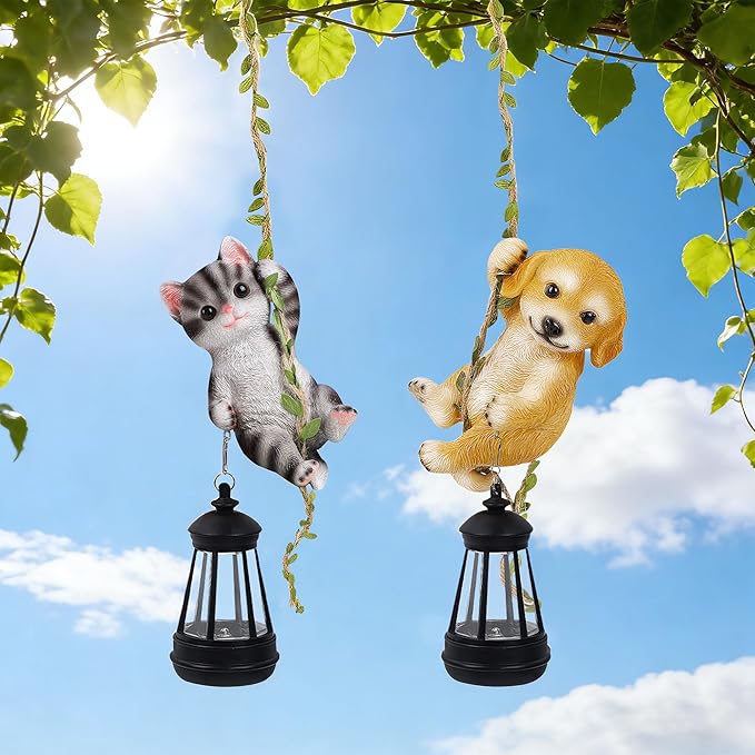 Dog Solar Lawn Figurine Light, Waterproof