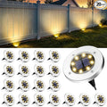 20-Pack Warm White Fence Solar Lights, Waterproof LED