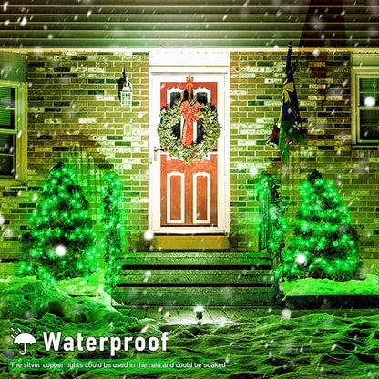 Christmas Patio String Lights 8-Pack, 50 LED Waterproof