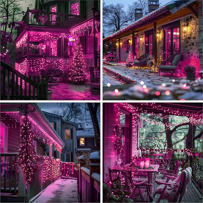 Christmas String Lights, 66ft 200 LED Waterproof Twinkle Lights