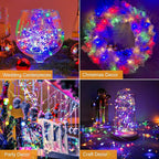 7ft Silver Outdoor Edison String Lights, Weatherproof