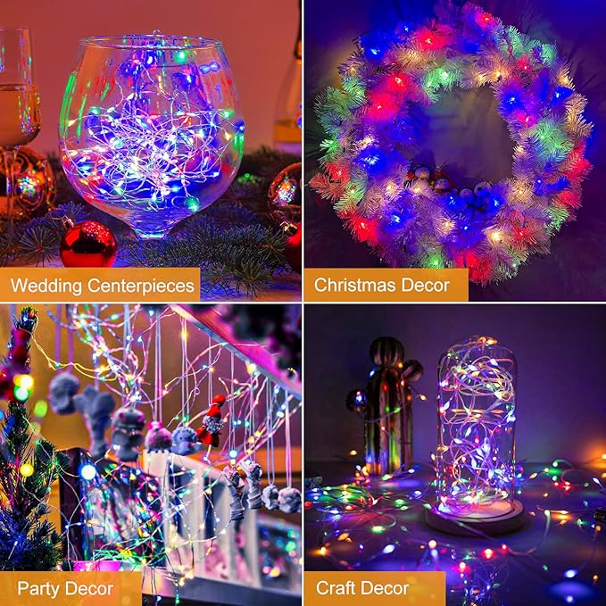 7ft Silver Outdoor Edison String Lights, Weatherproof