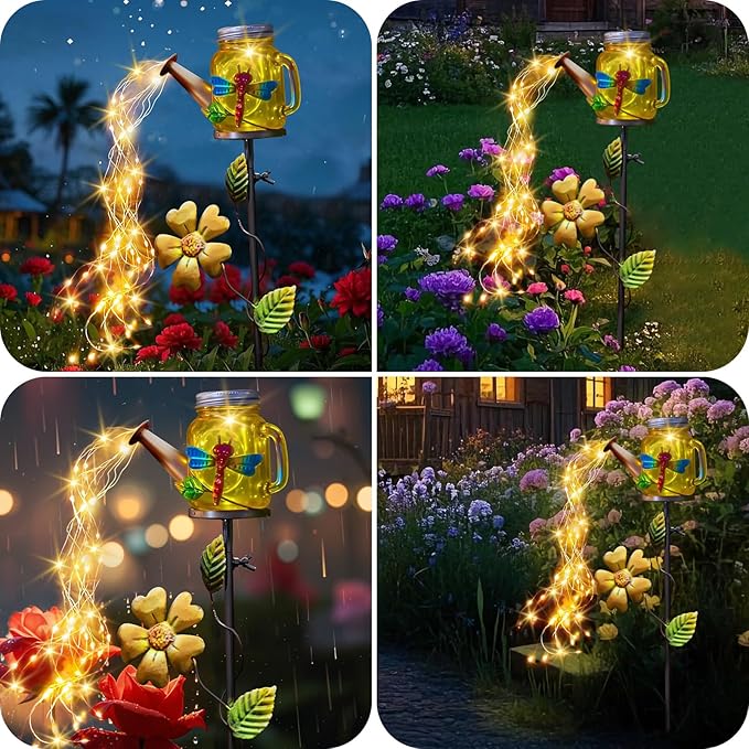 Solar Dragonfly Lanterns, Backyard Hanging LED Decor