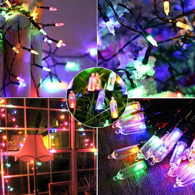 Christmas Patio String Lights, 18ft 50 LED Waterproof