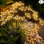 2-Pack Solar Pathway Lights, Waterproof LED Driveway Lights