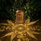 Rustic Hummingbird Solar Lanterns for Outdoor, Waterproof LED