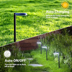 4-Pack Solar Pathway Lights, Waterproof LED Garden Lights