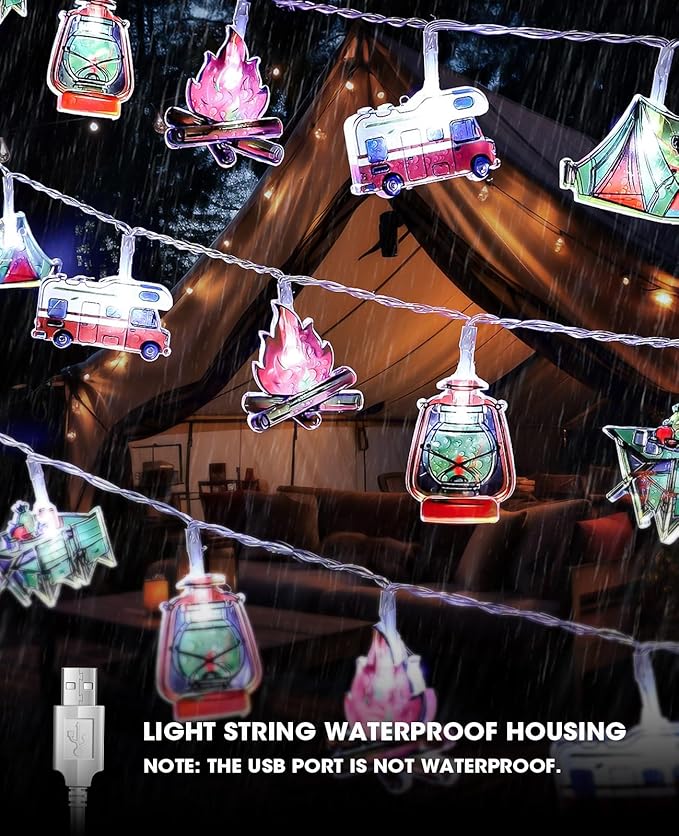 Christmas LED String Lights, Waterproof Timer Lights