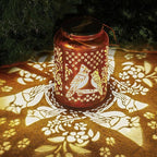 Cardinal Solar Lantern Set, Rustic Porch Lighting